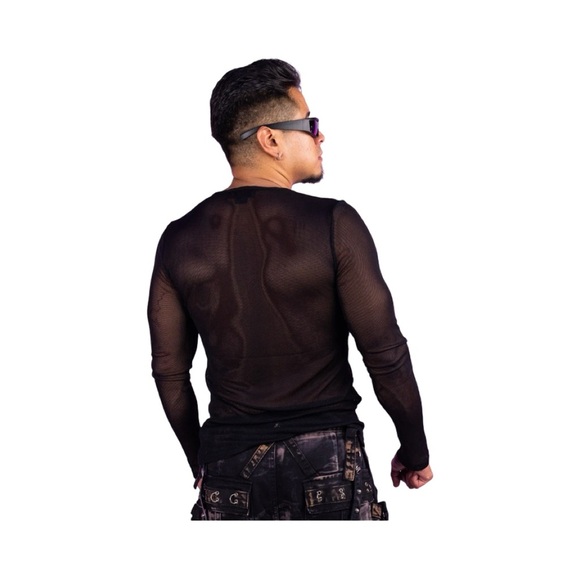 Tripp NYC men’s mesh fishnet long sleeve X-Large - Picture 6 of 10